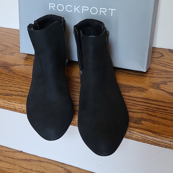 ROCKPORT EMESE SIZE 8M BLACK ANKLE BOOT - Picture 4 of 13